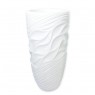 Vaso Decorativo Resina Ondas Irregulares Branco 45x121cm - 653