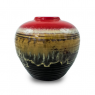 Vaso Decorativo Cerâmica Vermelho 17,5x18cm