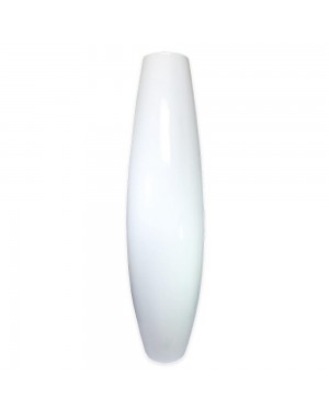 Vaso Decorativo Resina Branco Liso 35x150cm - 638