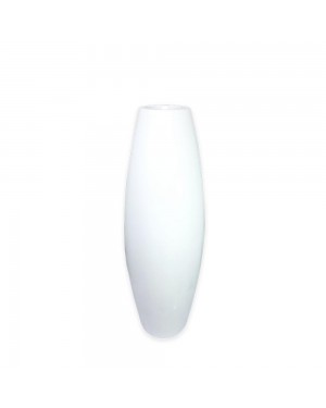 Vaso Decorativo Resina Branco Liso 36x90cm - 640