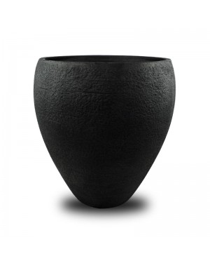 Vaso de Composto Mineral Preto Cilíndrico 55x52cm - 259